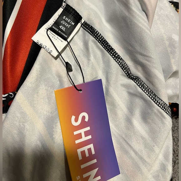 NWT SHEIN Plus Geo Print Wrap Maxi Cami Dress Size 4X - Picture 7 of 8